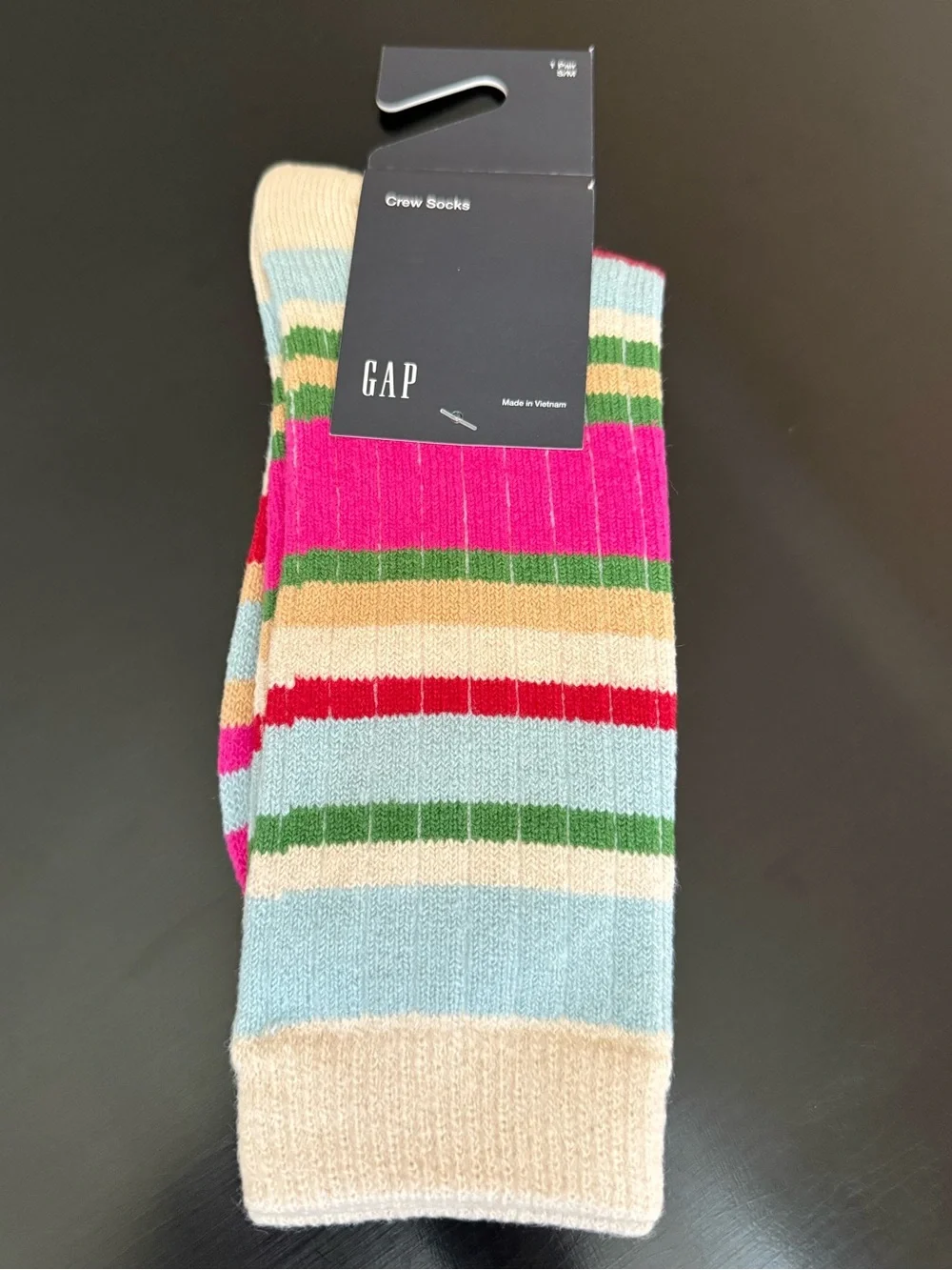 Gap Multi-Stripe Crew Socks CashSoft